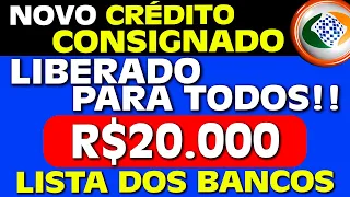 NOTÍCIA BOA: FOI APROVADO R$20 MIL para APOSENTADOS, PENSIONISTAS! Margem SOCIAL - LISTA de BANCOS!