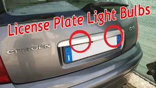How To Replace the Citroen C3 License Plate Light Bulbs | Tutorial