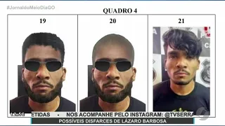 JMD (17/06/21) Possíveis disfarces do serial killer Lázaro Barbosa