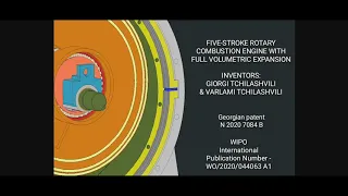 Five Stroke Rotary Engine With Full Volumetric Expansion - 2019 Patent