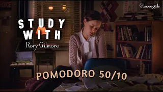 Study with Rory Gilmore 📒 Gilmore Girls 🏡 | POMODORO 50/10 | Rain