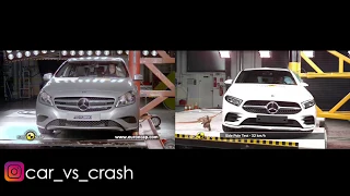 Crash Test: Mercedes Benz - A - Class (2012 vs 2018)