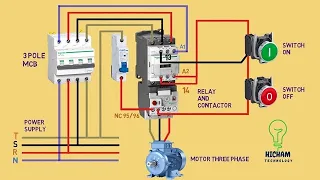 Contactor Connection with NO and NC Switches | Comment brancher un contacteur électrique