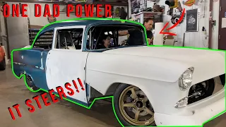 Drivers Compartment Fitted and the Steering Works!! - 55 Build - Video 16