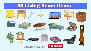 80 Must Learn Living Room Items l Improve Vocabulary