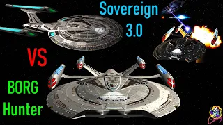 Sovereign 3.0 VS Borg Hunter (Eminence) Viewer Request - Star Trek Starship Battles