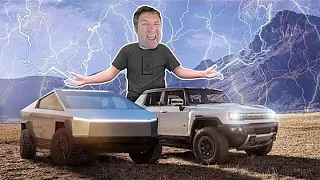 Вот что я думаю о Cybertruck vs. Hummer EV vs. Rivian