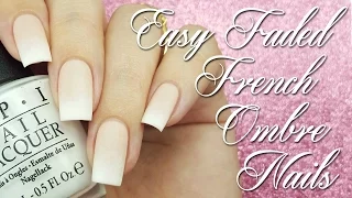 Easy Faded French Ombre Nails