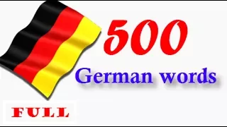 Top 500 German Words│sound & pic│in one Video