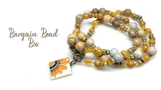 Bargain Bead Box November 2023 and Knotted Wire Wrap Bracelet Tutorial! 🌻