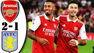 Arsenal vs Aston Villa (2-1) | HIGHLIGHTS | Gabriel Jesus and Martinelli make it five wins!