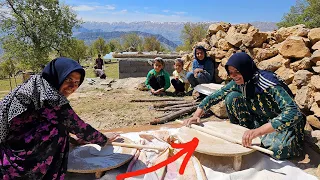 Delicious nomadic bread: Akram's skill in cooking thin but delicious bread