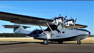 Flight In PBY-5A Catalina Flying Boat Seaplane N9767 Soaring by the Sea