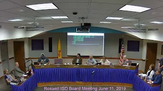 Roswell ISD Board Meeting June 11, 2019