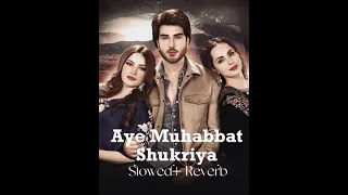 Aye Muhabbat Shukriya  Ehram E  junoon Ost Song  Slowed + Reverb R Lofi