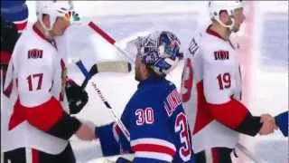 New York Rangers Ottawa Senators Handshakes 4/26/12 [2012 Stanley Cup Playoffs East Qtrs]