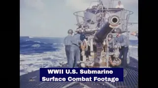 RAW FOOTAGE   WWII U.S. NAVY SUBMARINE USS BARB (SS-220) ATTACKS NEAR CAROLINE ISLANDS     XD31291