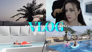 VLOG / Model work in Korea / Shooting in a swimming pool