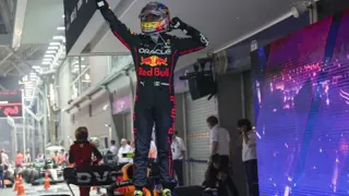 Sergio Perez wins eventful wet dry race in Singapore Grand Prix.