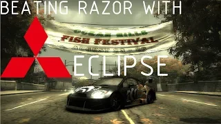 NFS MW Beating Razor With Mitsubishi Eclipse (Junkman Parts)