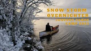 Snow Storm Overnighter- January Canoe Camping 2023
