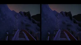 Mine Coaster Jumps Tracks, Goes Backwards   Skims Water VR