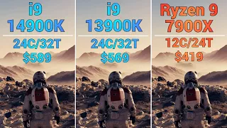 Intel i9 14900K vs i9 13900K vs Ryzen 9 7900X