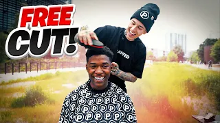 Giving a life changing haircut to a stranger 💈 EMOTIONAL!