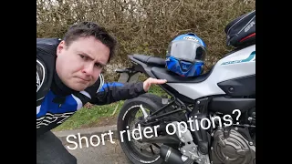 SHORT & WANT A MOTORBIKE? Options & solutions for short people. MT07 low? Short rider channel ✅