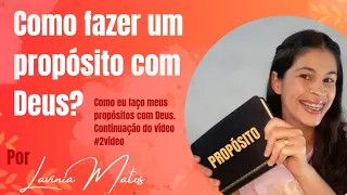 Como fazer um propósito com Deus [continuação] Respondendo como eu faço| Indicação de canais #2video