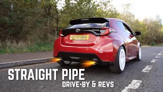 GR Yaris *STRAIGHT PIPE EXHAUST* Drive-By & Revs