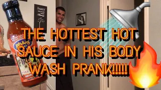 THE HOTTEST HOT SAUCE IN HUSBANDS BODY WASH!! (Hilarious!!) Must Watch😂🔥