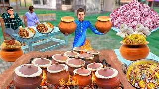 Patna Ka Champaran Mutton Curry in Red Pot Cooking India Street Food Hindi Kahaniya Moral Stories