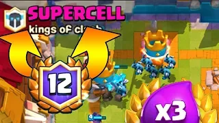 12. GALİBİYET İÇİN SUPERCELLE SAVAŞTIM! - Clash Royale 3 Kat İksir Mücadelesi