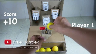 How to Make NBA Basketball Game for 2 Players from DIY Cardboard at Home