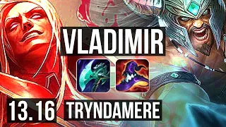 VLAD vs TRYNDA (TOP) | 5.4M mastery, 8/0/3, 1400+ games, 6 solo kills, Legendary | KR Master | 13.16