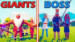 GIANT UNITS TEAM vs BOSS UNITS TEAM - Totally Accurate Battle Simulator | TABS