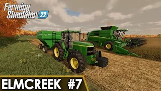 Harvesting Soybean, Drilling Wheat, Contract Work - Elmcreek #7 - Farming Simulator 22 Timelapse