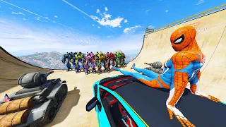 GTA 5 Water Ragdolls | Spiderman vs Bumblebee Jumps/Fails ep.21 (Funny Moments)