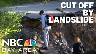 Residents in Santa Cruz Mountains struggle after landslide blocks access to major road