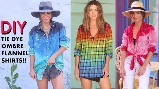 DIY: How To TIE DYE OMBRE Flannel Shirts! -By Orly Shani