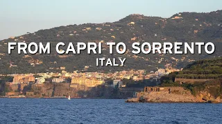 🇮🇹 Boat Trip from Capri to Sorrento at sunset - September 2021 (4K)