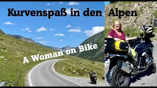 A Woman on Bike 💃 Motorrad 🏍 Kurvenspaß in den Alpen