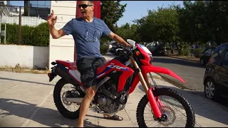 unboxing the new 2022 HONDA CRF300L and test it in the streets in Athens