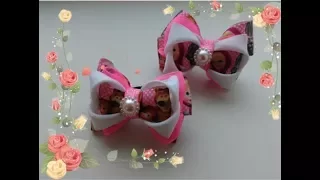 Бантики "Малютки" из лент МК Канзаши/Bows Baby ribbon Kanzashi MK