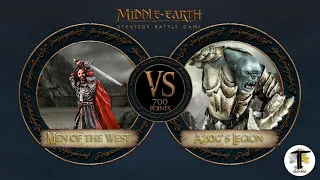 700 POINTS MIDDLE EARTH SBG BATTLE REPORT | MEN OF THE WEST VS AZOG'S LEGION | WARHAMMER