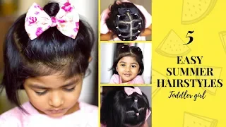 5 EASY INDIAN SUMMER HAIRSTYLES for short hair | Toddler hairstyles | Cute & Quick