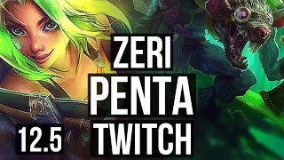 ZERI & Yuumi vs TWITCH & Zilean (ADC) (DEFEAT) | Penta, 67% winrate | EUW Master | 12.5