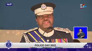His Majesty King Mswati III delivers a speech during the 19th POLICE DAY CELEBRATION