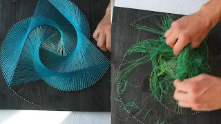 Spiral String Art - String Art Tutorial - DIY String Art || WooGlobe